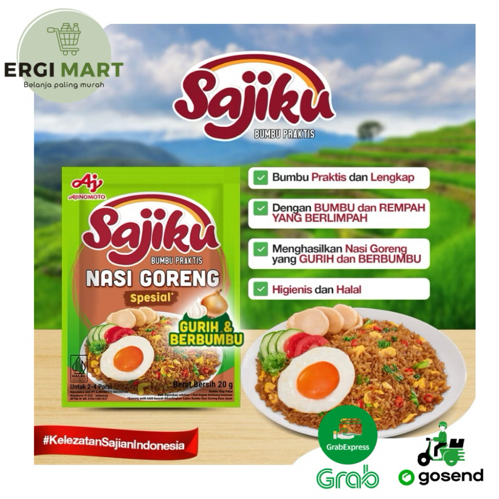

SAJIKU BUMBU PRAKTIS NASI GORENG SPESIAL & RA 20gr ERGIMART PADANG