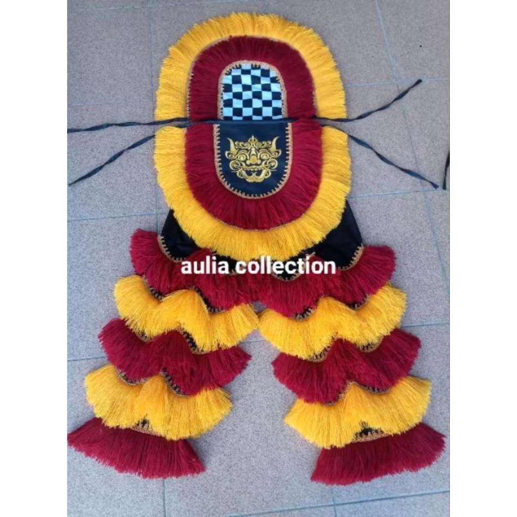 celana/sual barongan ukuran dewasa warna marun kuning