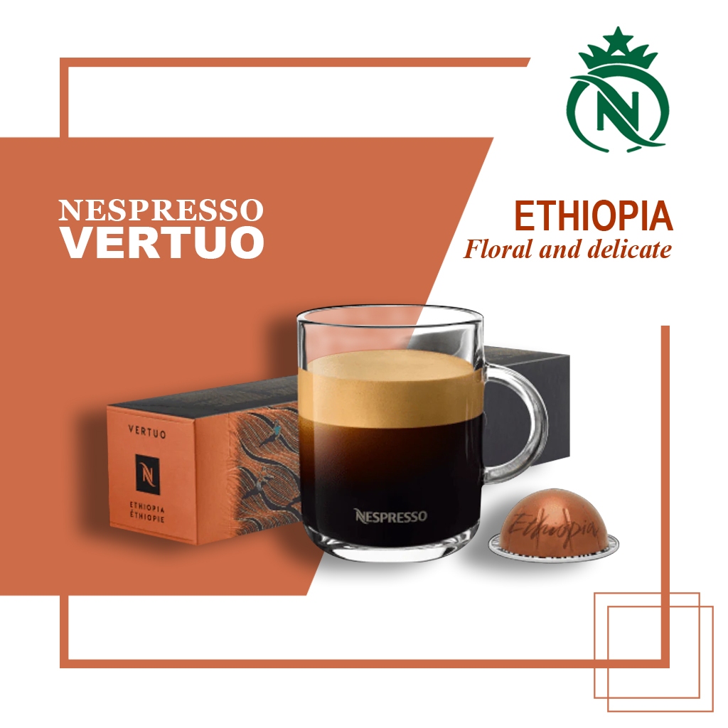 

Capsule Nespresso Vertuo Ethiopia Pack - Kopi Kapsul Single Origin Medium Roast Coffee