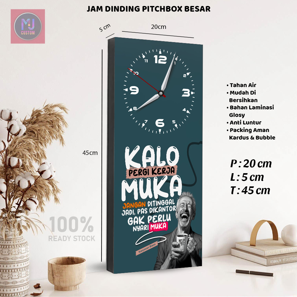 Jam Dinding Quotes Motivasi Dunia Kerja Hiasan Dinding