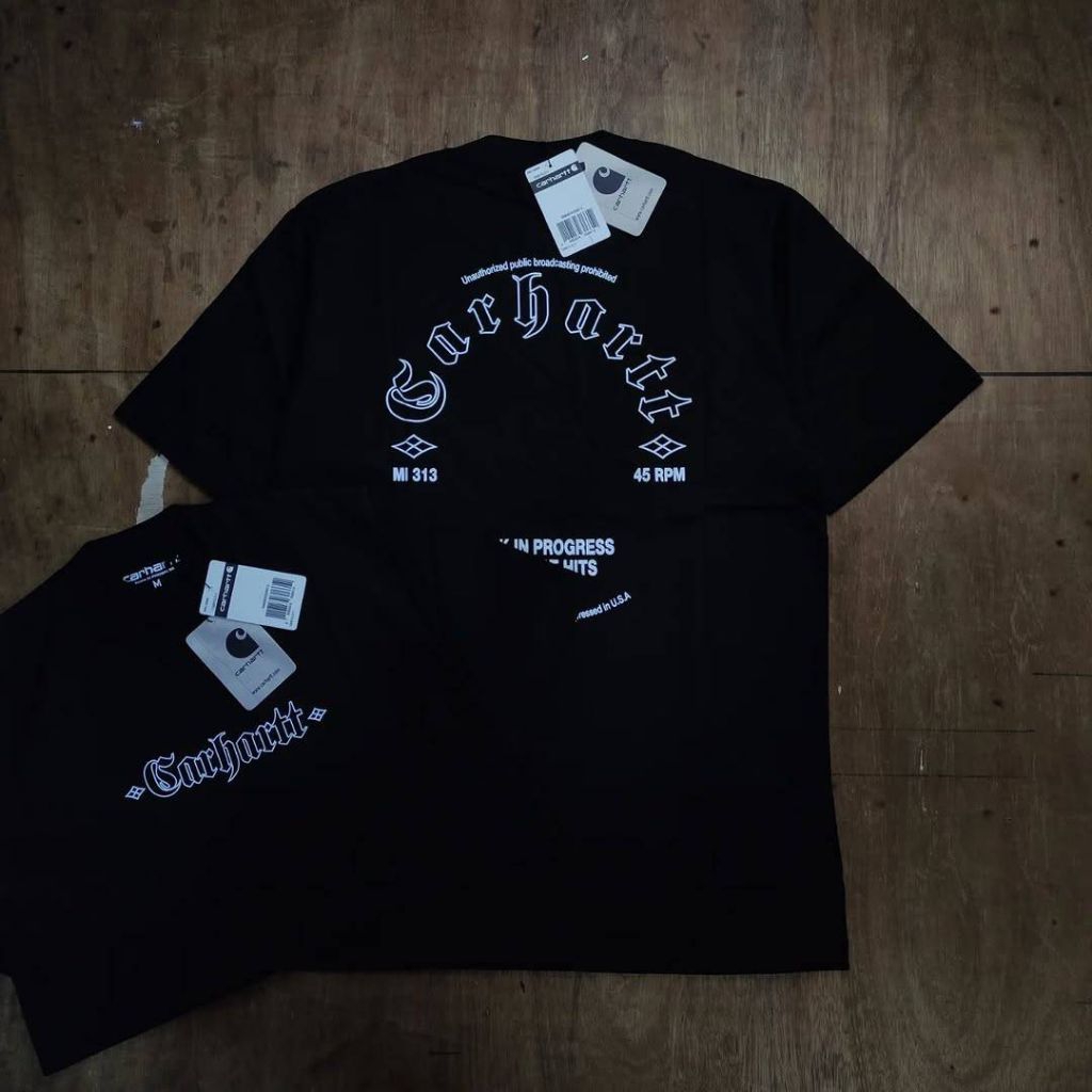 Kaos Tshirt Carhatt WIP Greatest Hits Hitam Cotton Combed 24s Mirror Fulltag