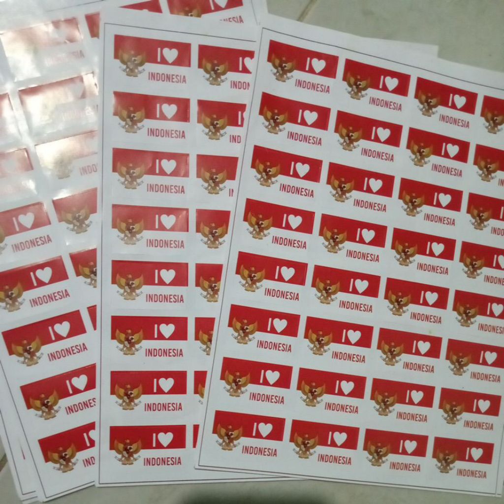

Stiker Pipi I Love Indonesia 3 cm X 4 cm