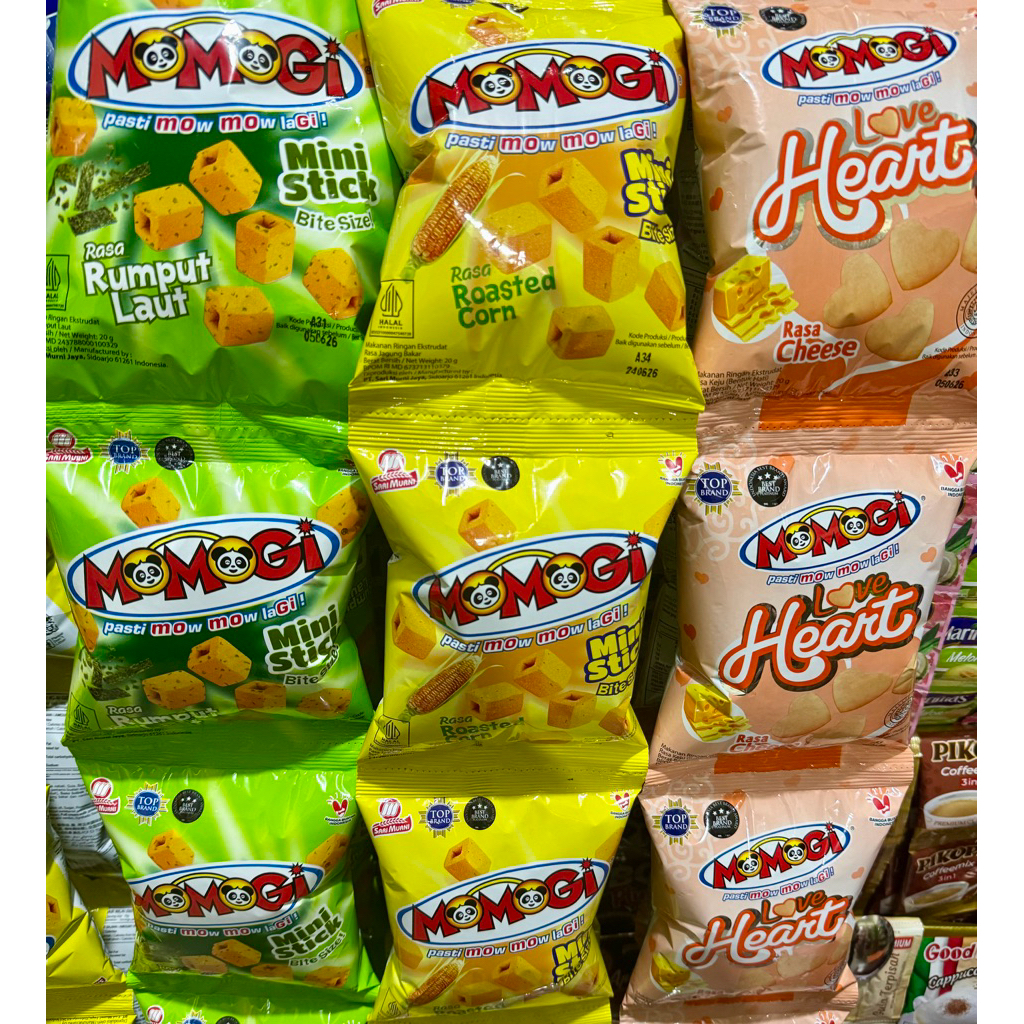 

Momogi snack renceng ( 20gr x 10pcs ) Per renteng