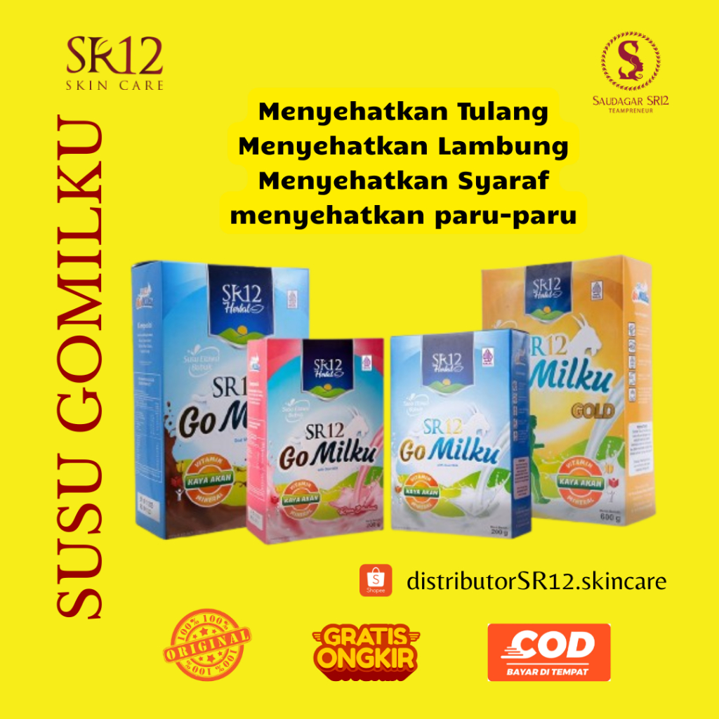 

SUSU GOMILKU SR12 TINGGI KALSIUM NUTRISI TULANG DAN SENDI NAIKKAN DAYA TAHAN TUBUH ORI BPOM