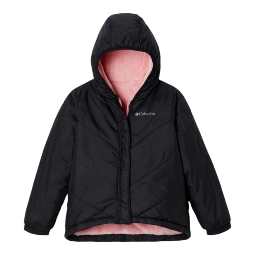 COLUMBIA KIDS' BIG FIR REVERSIBLE JACKET - BLACK/PINK