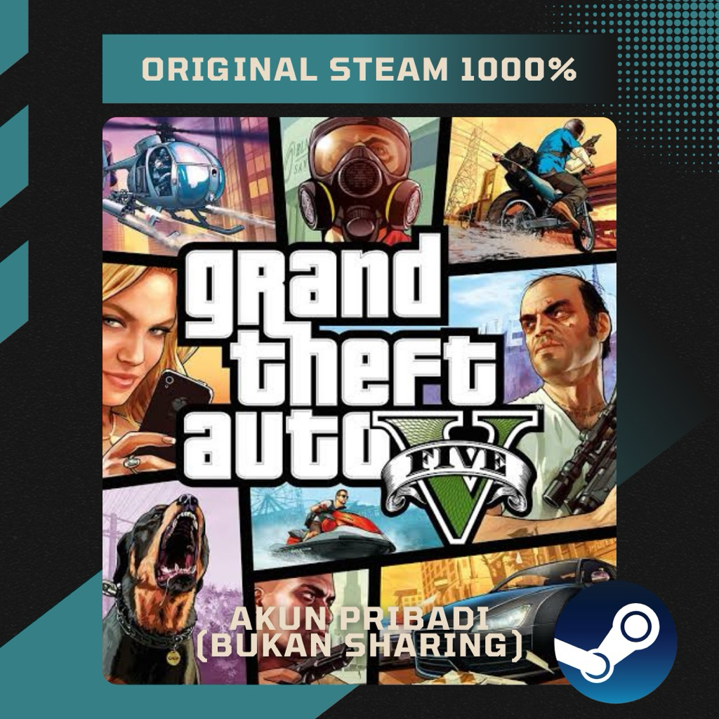 GTA V (Grand Theft Auto V) Base FiveM – Game PC Steam (Original) | Full Update DLC | Masuk ke Akun P