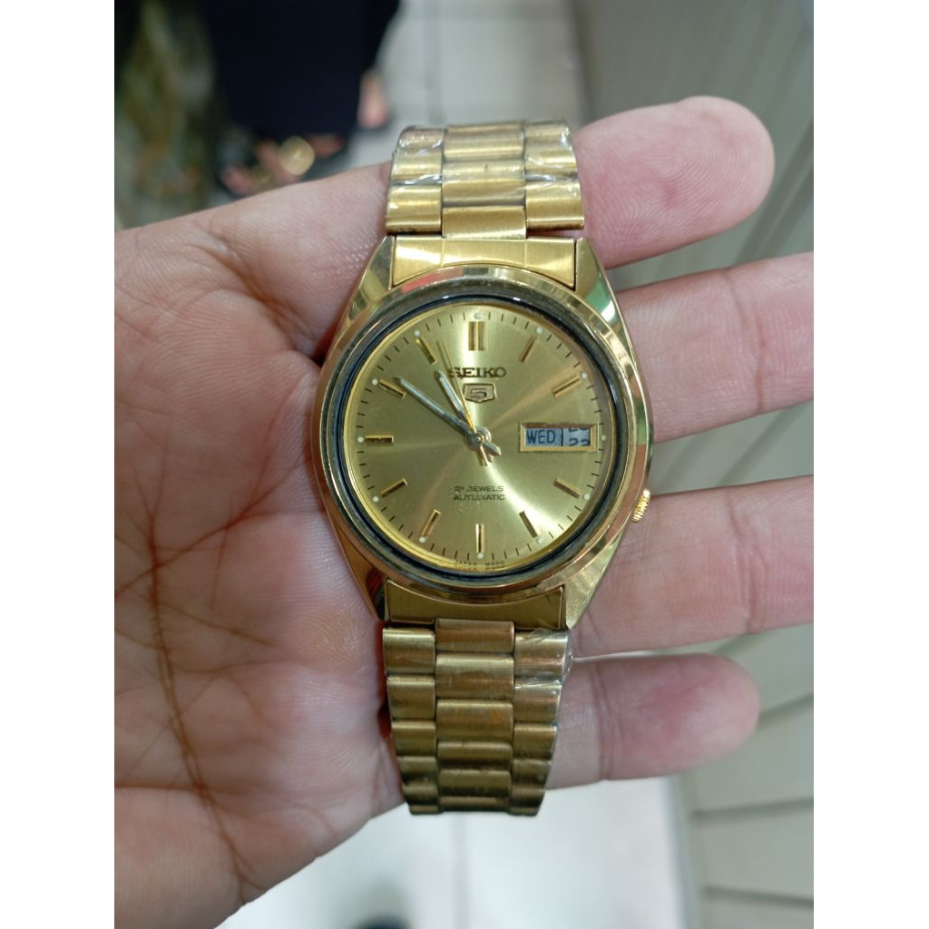 jam tangan seiko 5 gold elegan 7009 japan normal siap pakai kondisi baik normal semua