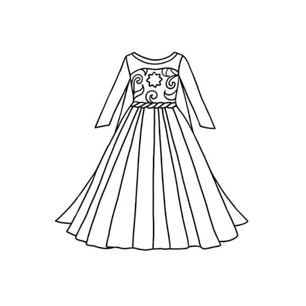 

20 Lembar Kertas Gambar Mewarnai Tema Pakaian Perempuan Ukuran A4