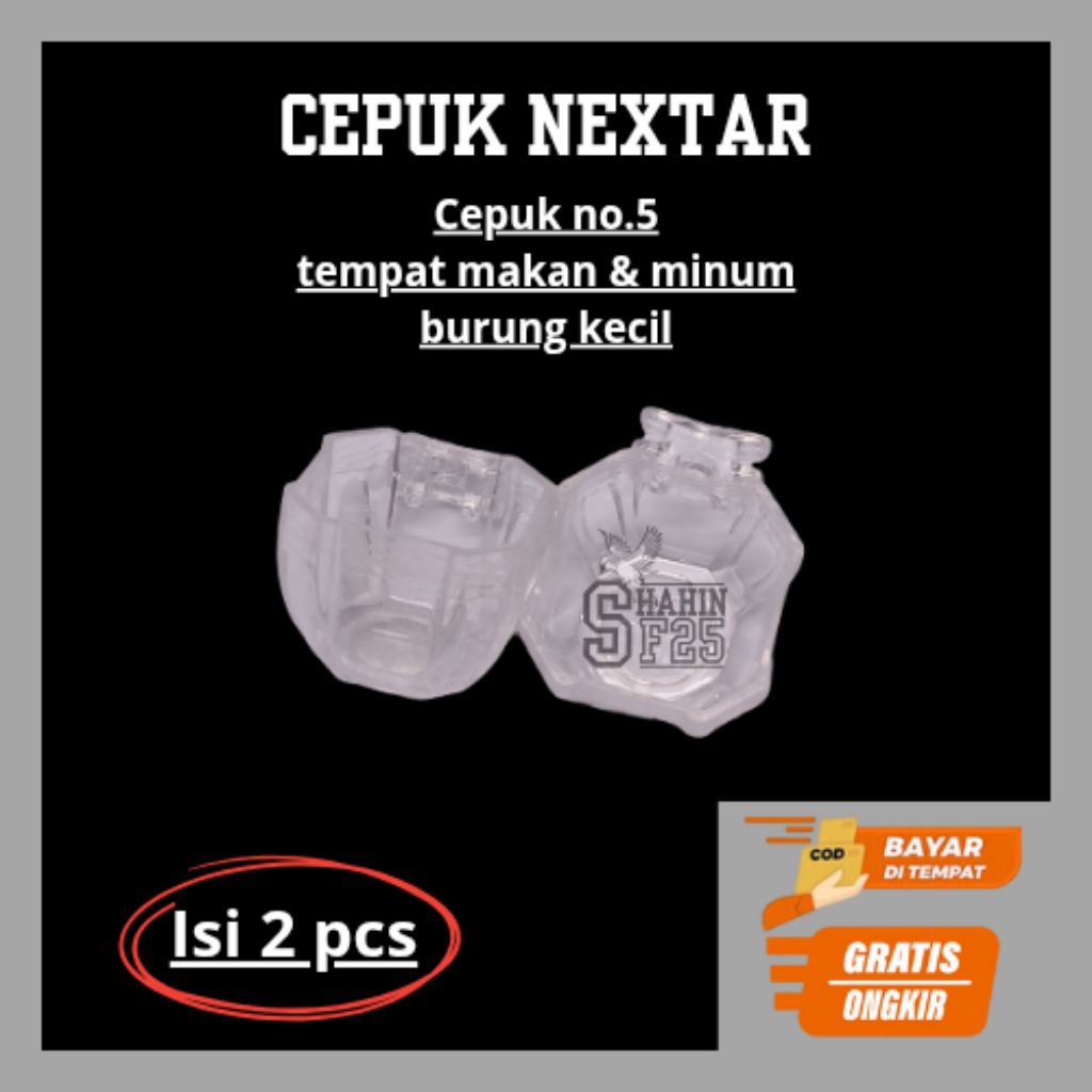 Cepuk nextar d.5 cepuk makan dan minum konin , kolibri , pleci dll