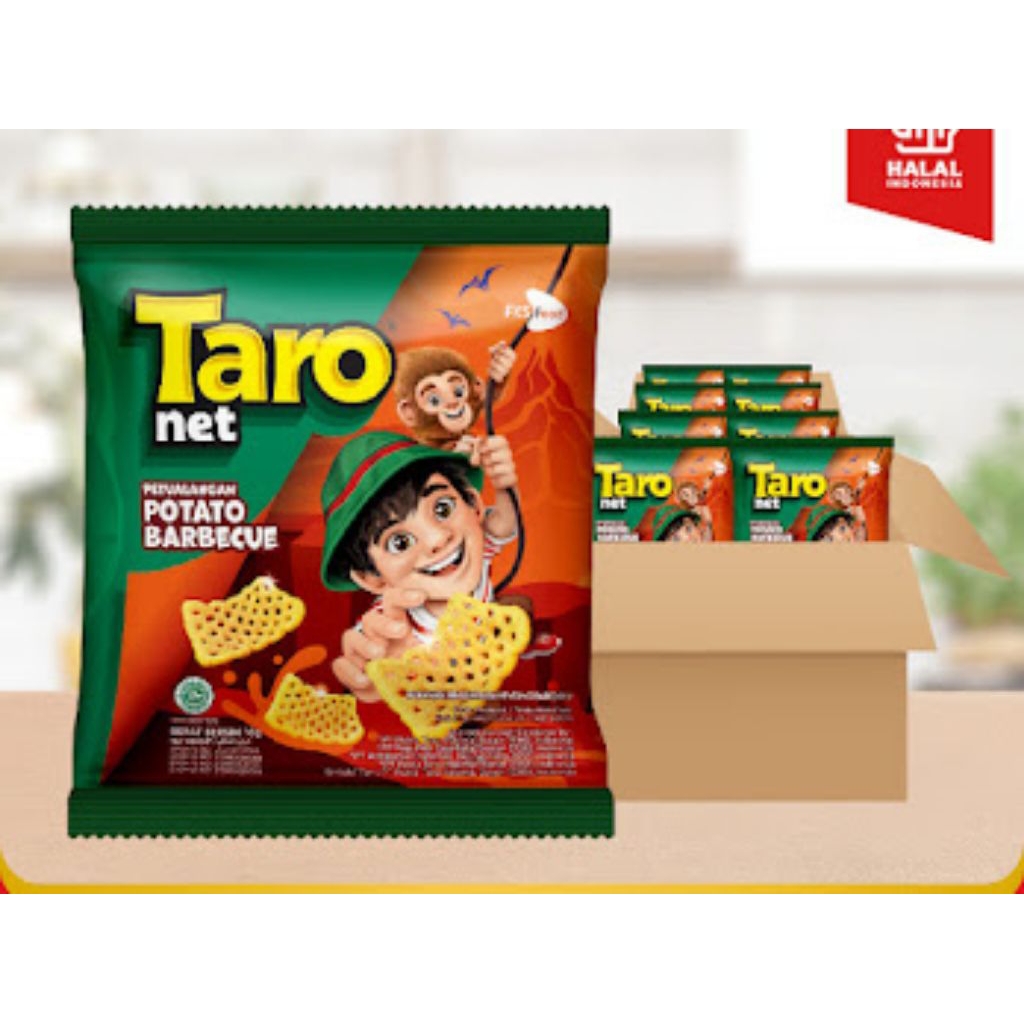 

Taro - snack- Barbeque 17 gr - 1 karton ( 40 pcs / 4 renceng) camilan Anak murah