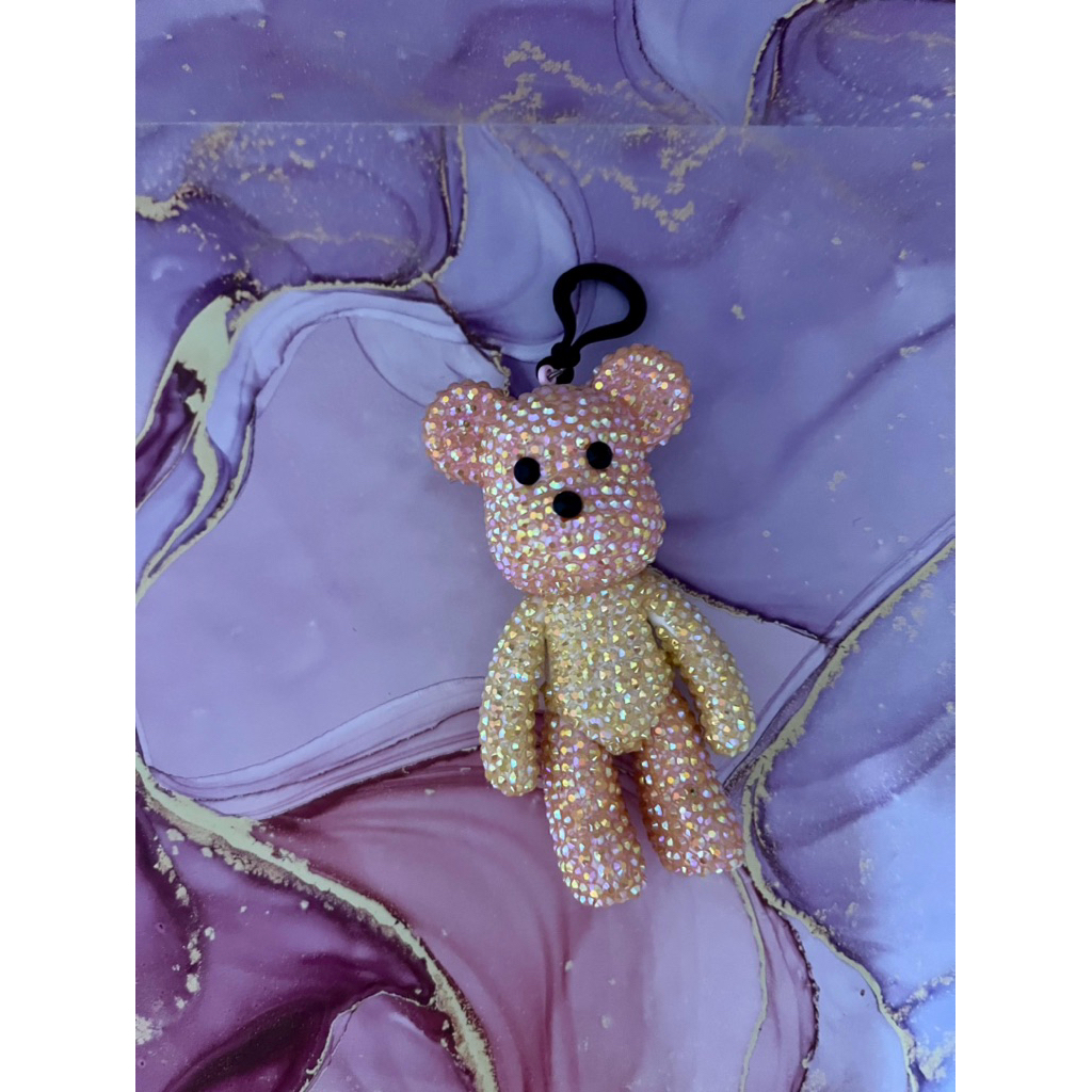 Teddy bear bling bling keychain bagcharm