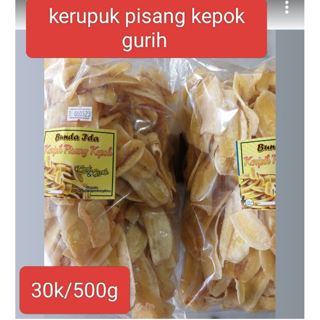 

keripik pisang kepok gurih 500gram