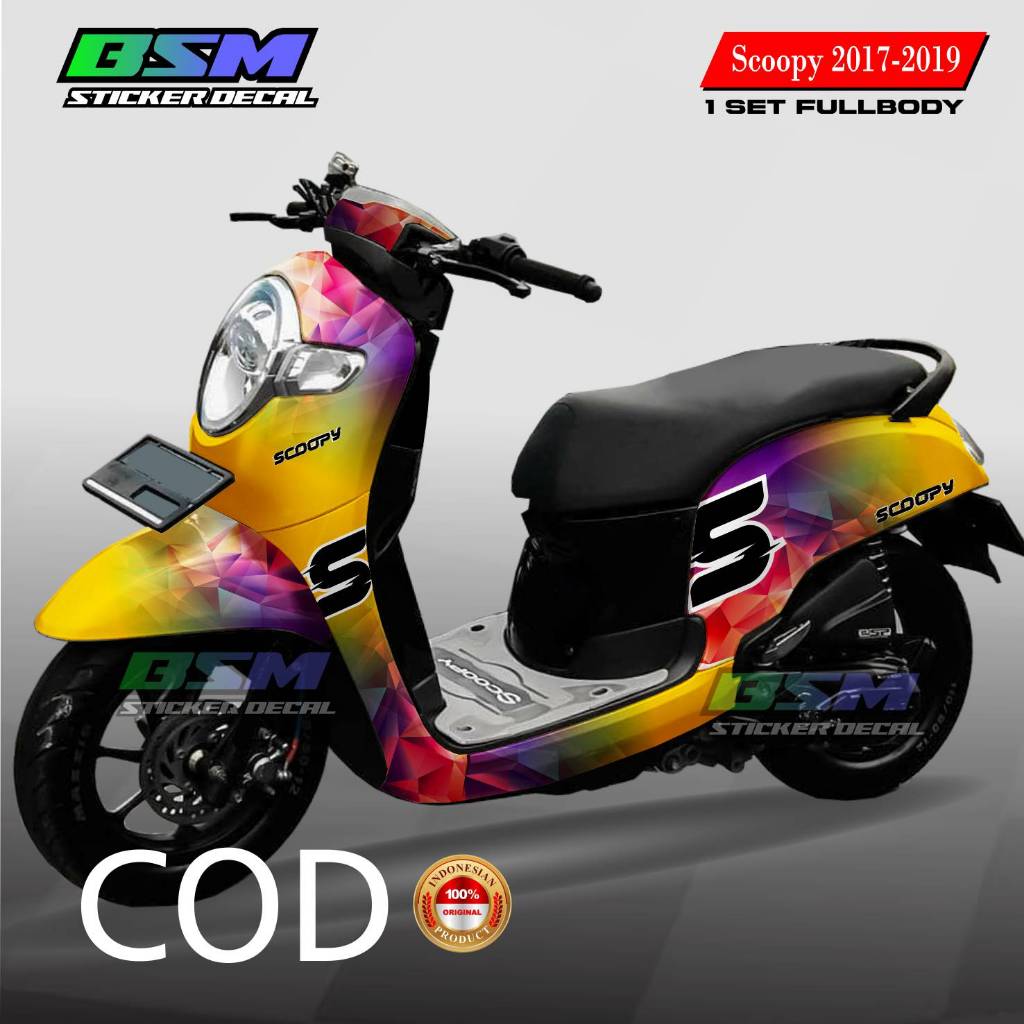 Decal Honda Scoopy 2017-2019 Sticker Fullset Fullbody Lopoli Design