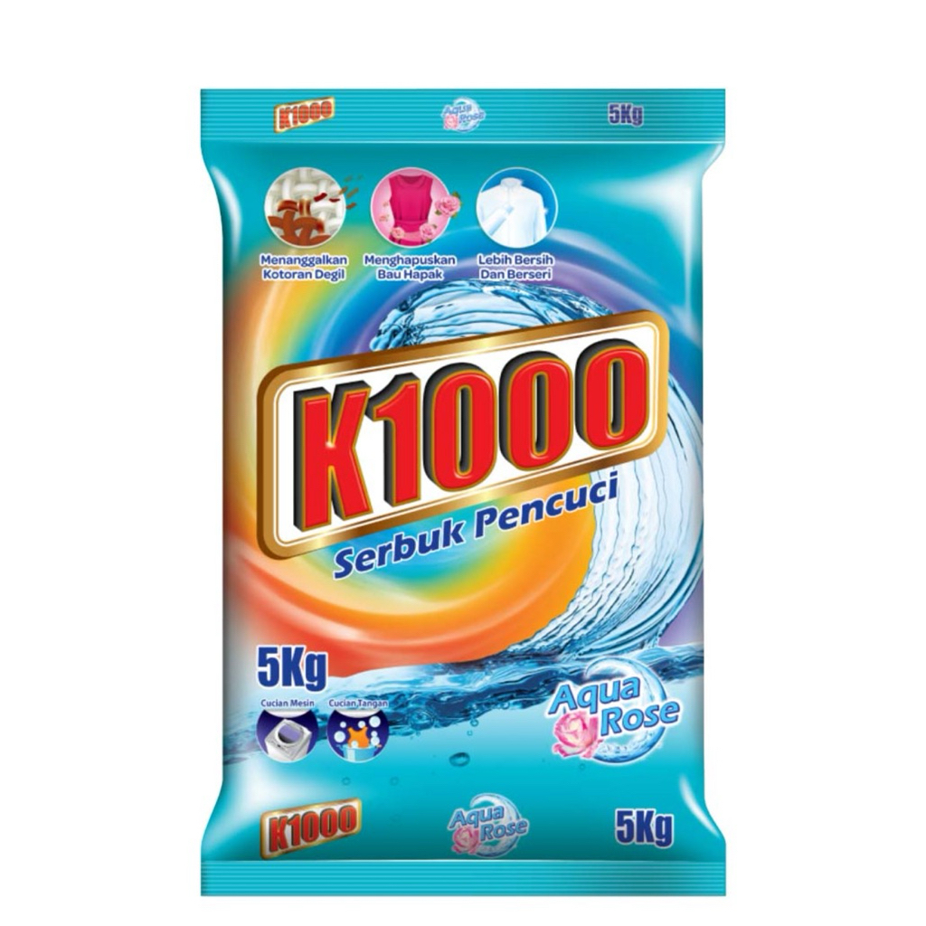 K1000 DETERJEN BUBUK AQUA ROSE 5KG