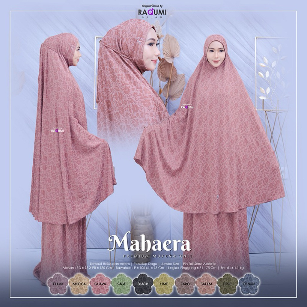 Mahaera Mukena Premium Knit Mukena Original Raqumi Hijab Mahaera Raqumi