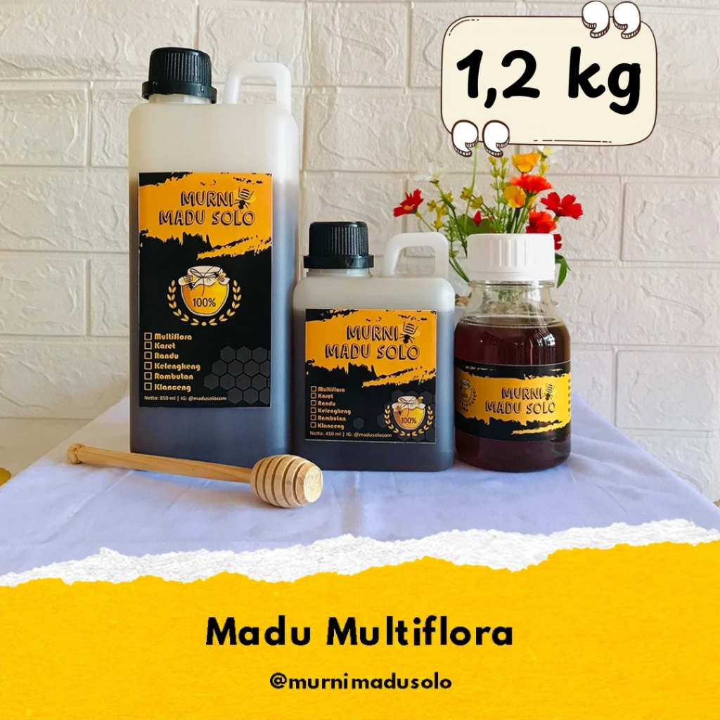 

MADU MURNI MULTIFLORA - Madu Murni Multiflora Size Besar 850ml - Madu Asli - Murni Madu Solo