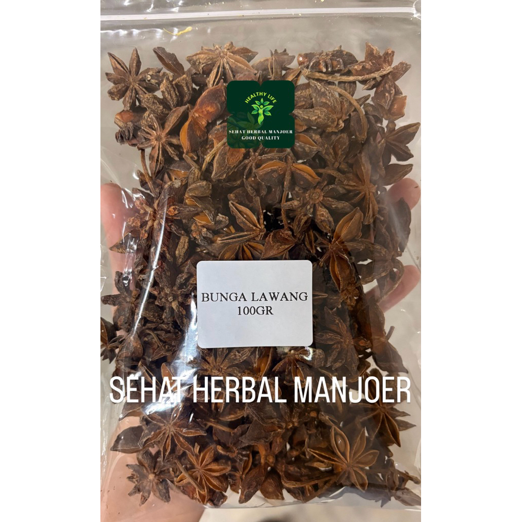 

Bunga Lawang / Star Anise / pekak / 100% PREMIUM QUALITY bentuk bintang utuh BAGUS 50gr - 100gr