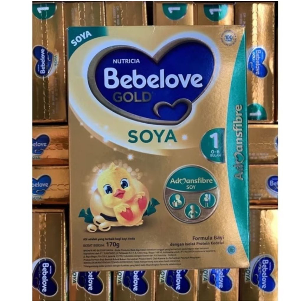 

susu bebelove gold soya 1 kedelai 170 gr exp 26 untuk alergi susu sapi diare