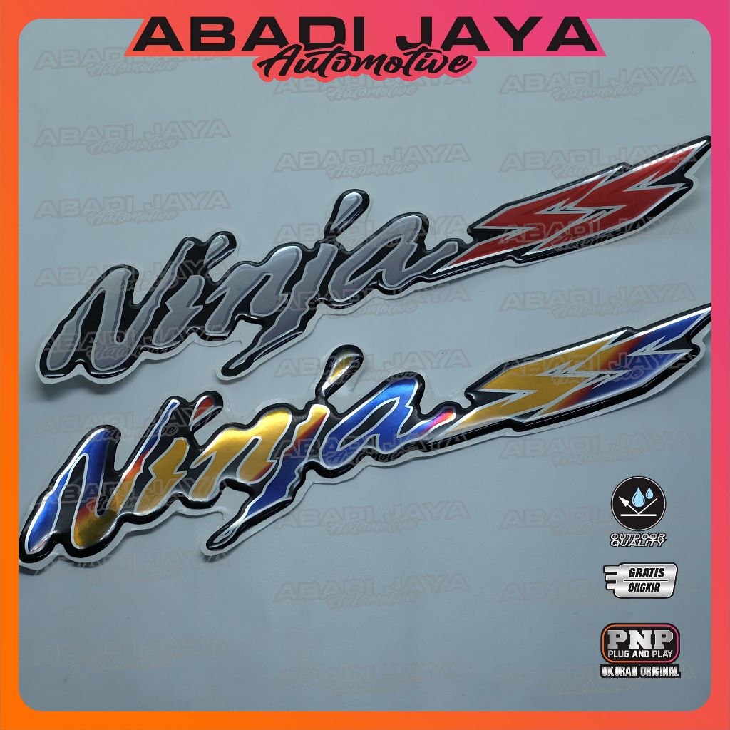 Emblem Timbul Ninja SS Kawasaki | Emblem Logo Ninja SS