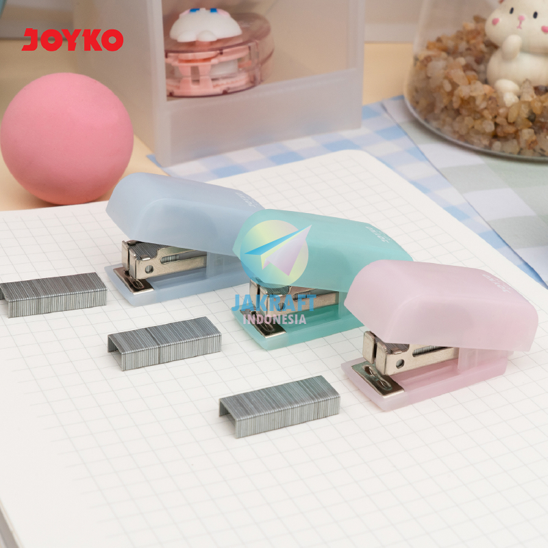 

(1 Pcs) Stapler Hekter Mini Pastel Kecil JOYKO ST-25 Tahan Banting Refill Isi Staples No.10 (No.10-1M)