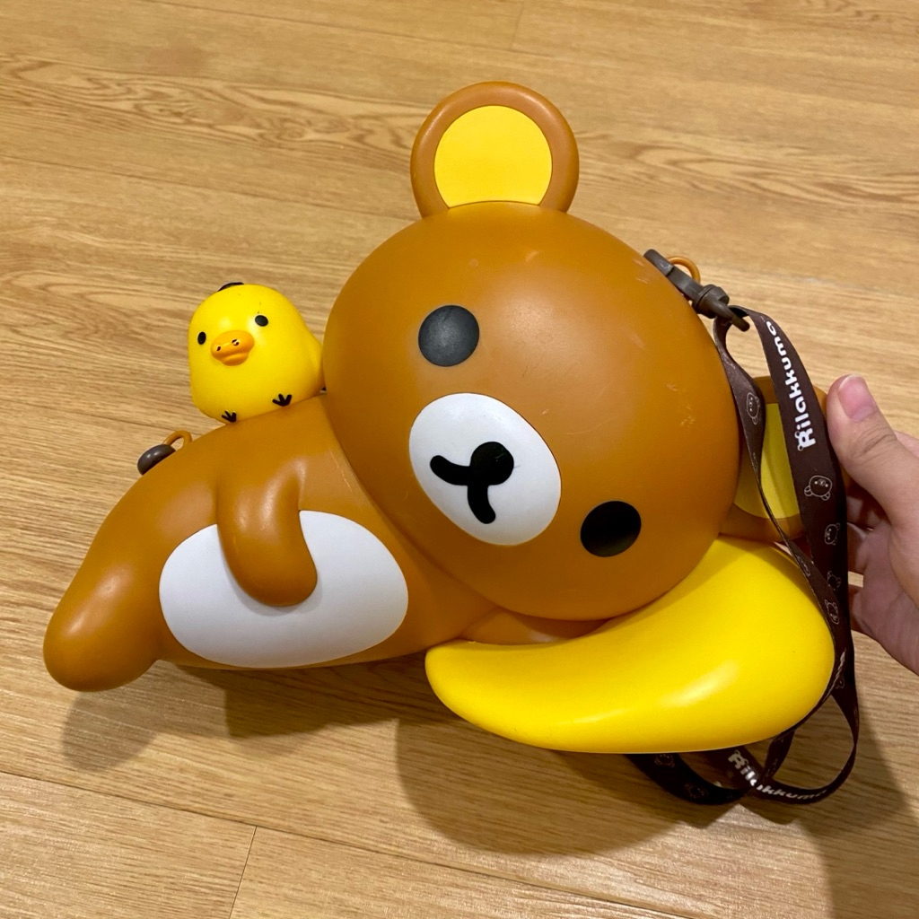 PRELOVED Rilakkuma Coin Bank Popcorn Bucket | Mainan SanX San X Gantungan Anak Celengan Koin Keranja