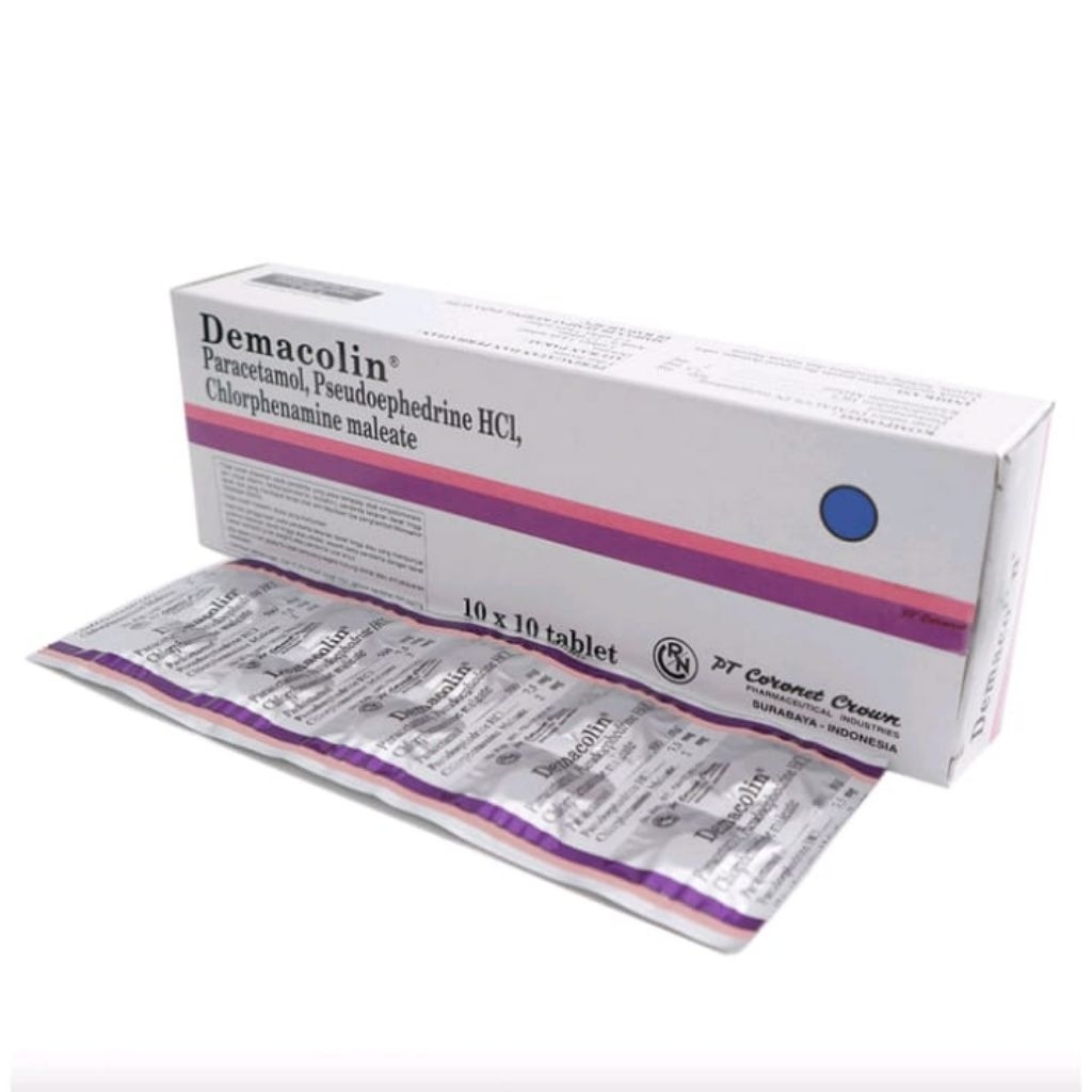 Demacolin Tablet (meredakan demam & pusing & pilek)