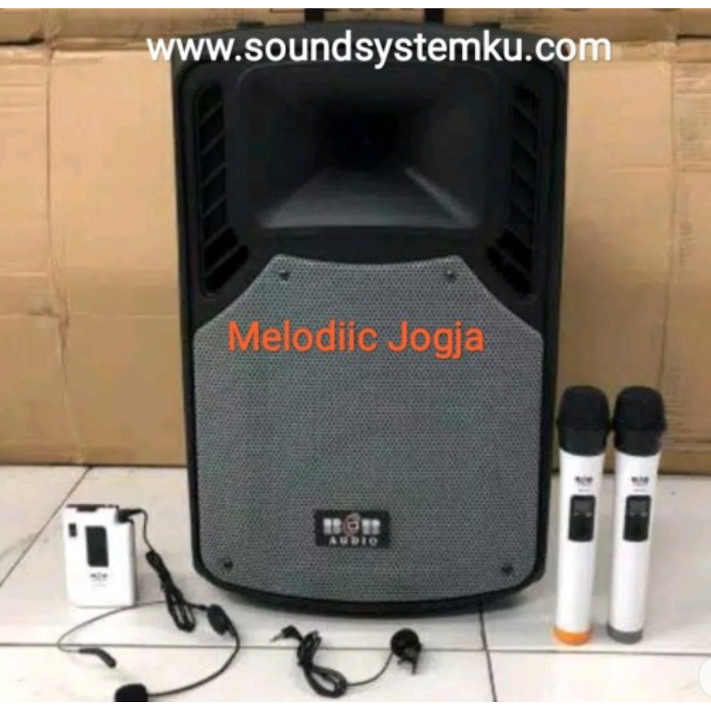 Speaker Portable Meeting BOB BMB 12 original 12 inch free 3 mic wireless