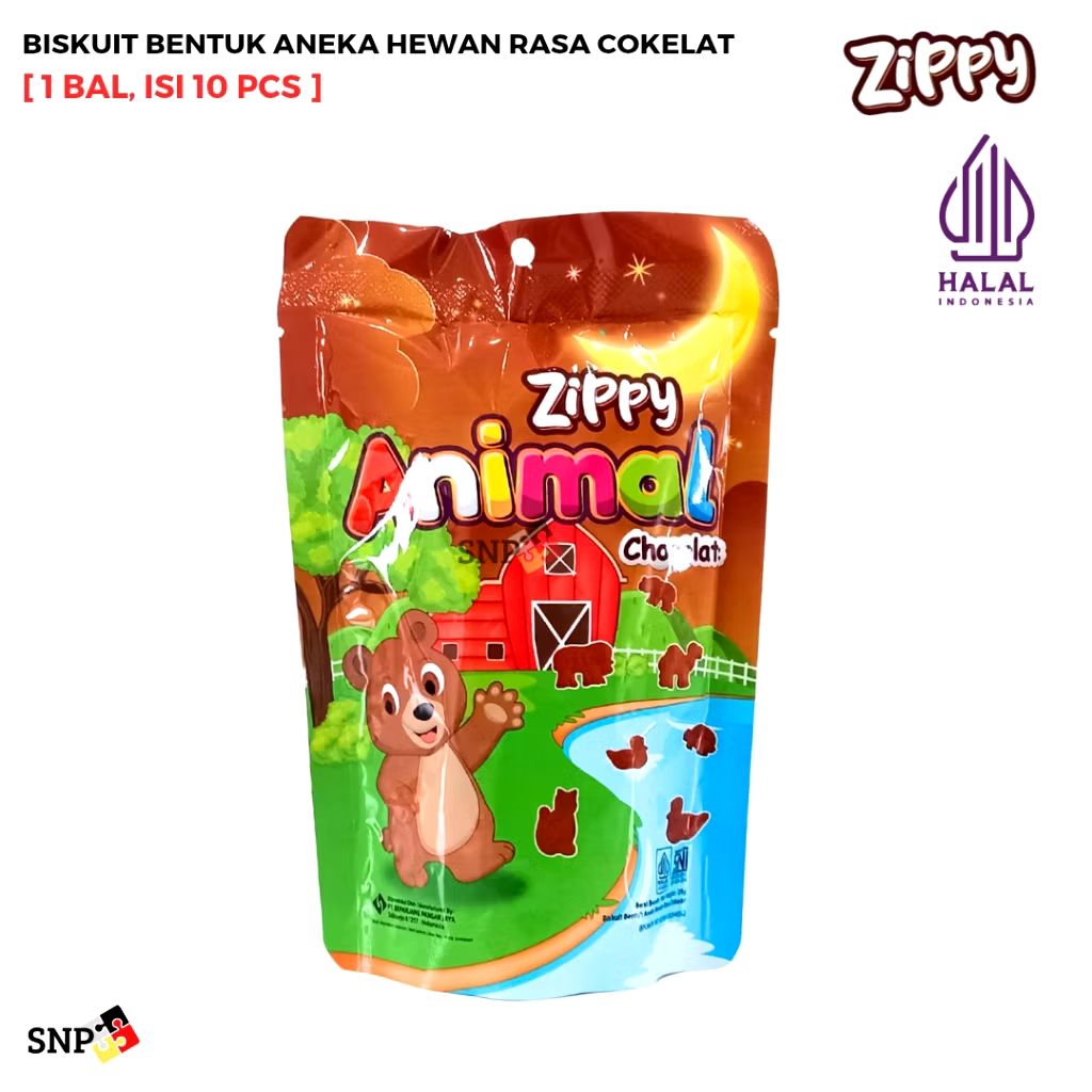 

ZIPPY POUCH ANIMAL Biskuit Bentuk Aneka Hewan
