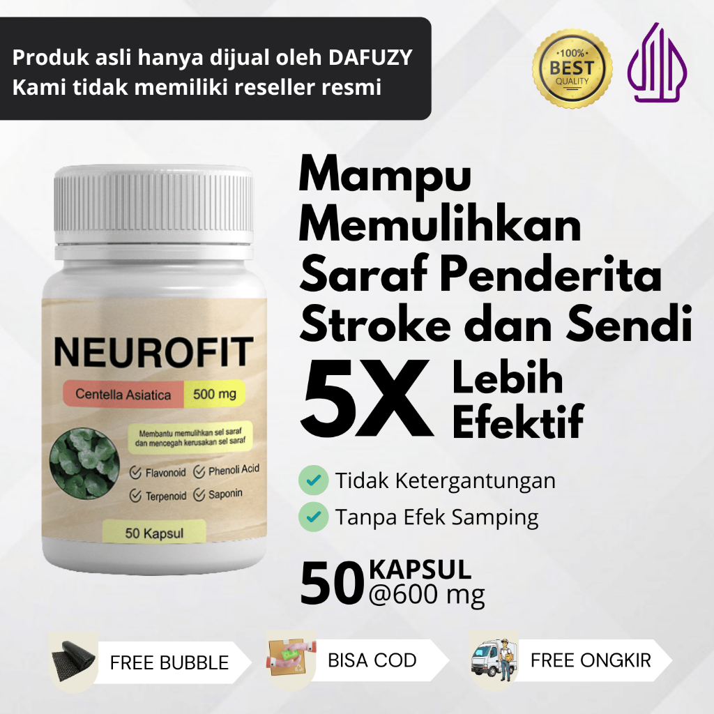 NEUROFIT - Herbal Stroke Ringan Berat Herbal Struk Kolesterol Darah Tinggi Lumpuh Susah Jalan ampuh 