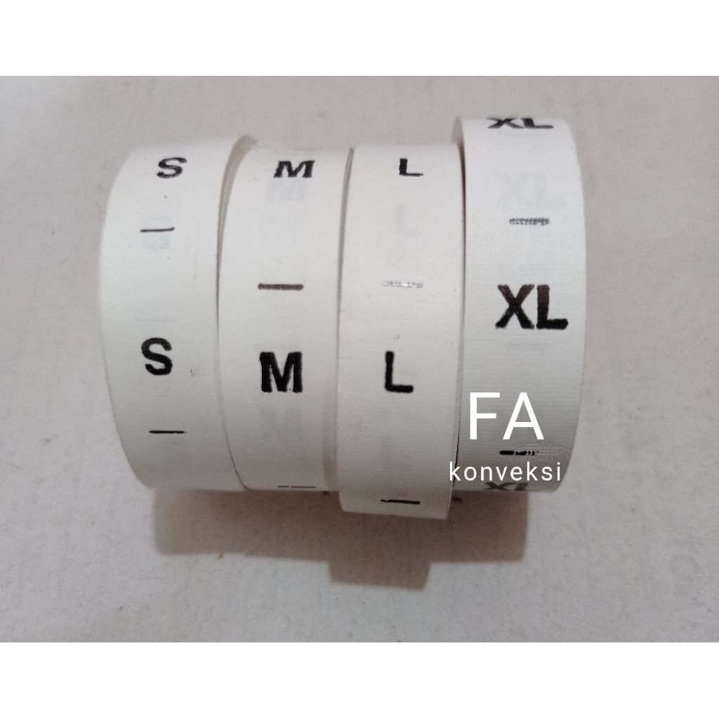 

Label size ukuran baju /size sablon