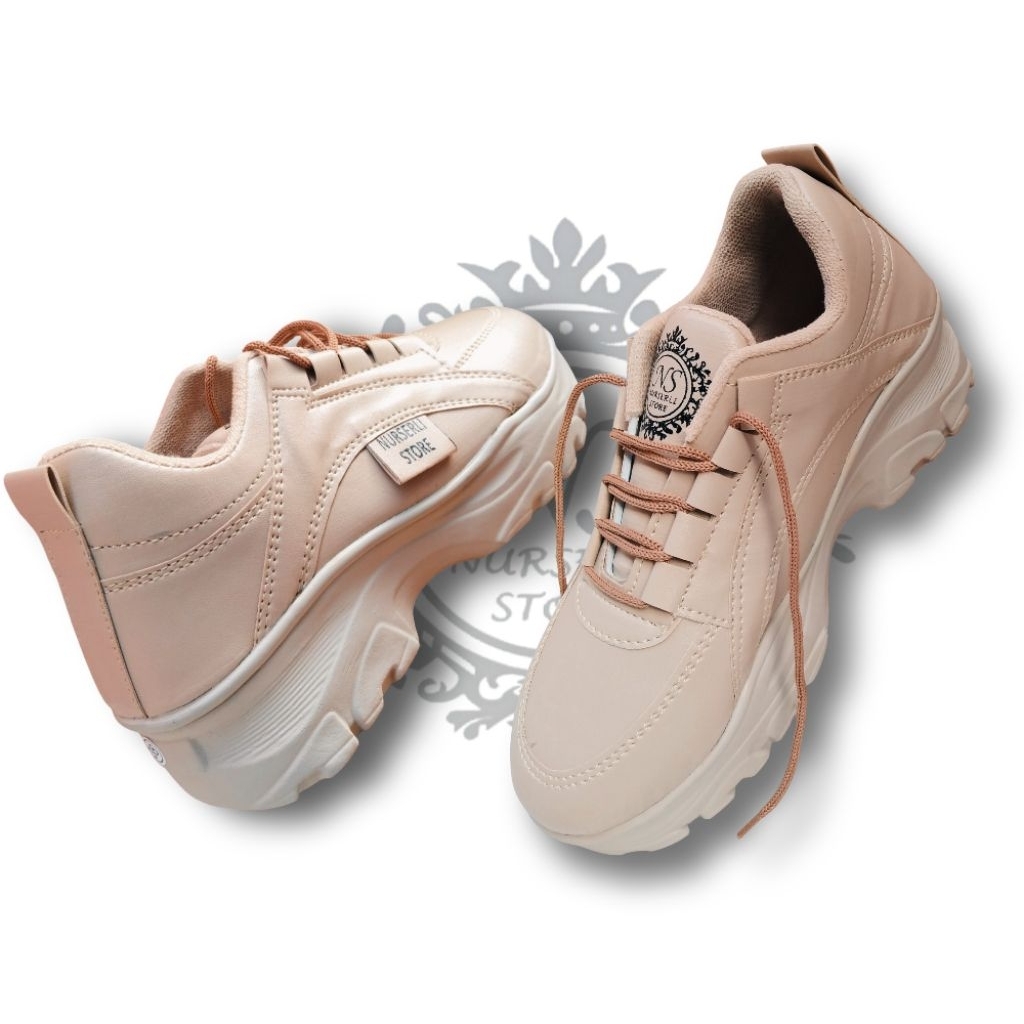 Sepatu Sneaker Wanita/Sepatu Model Korea/Sepatu Sekolah/Sepatu jalan.