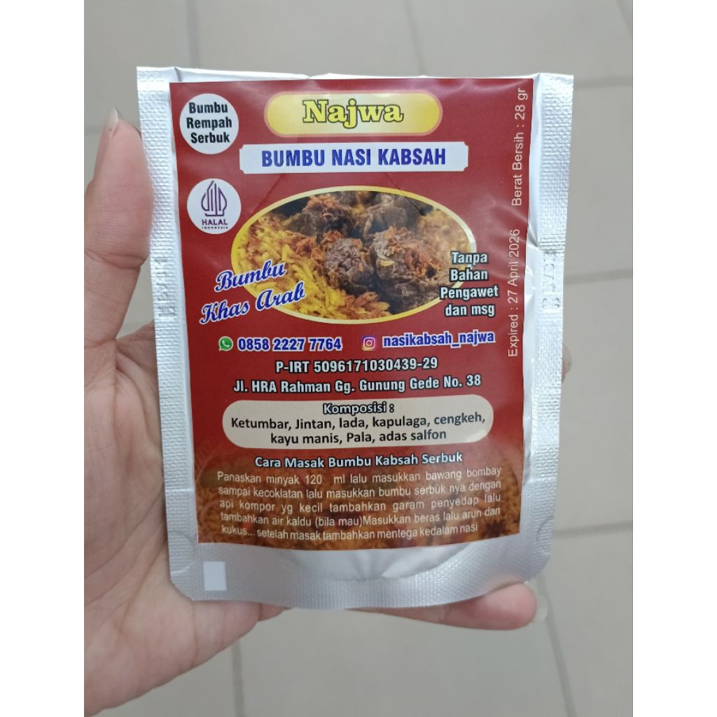 

NAJWA BUMBU NASI KABSAH 28gr - bumbu khas arab