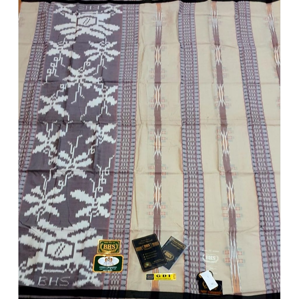 Sarung BHS Spunsilk GDI Gold Lawas Full Sutra Spunsilk Songket Timbul Jahitan Tengah ATBM Limited (B