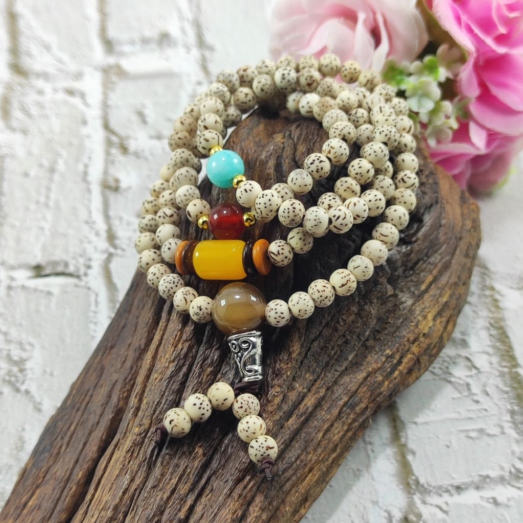 TASBIH BUDDHIST 108 BIJI BODHI D06. BAHAN BIJI BODHI XING YUE