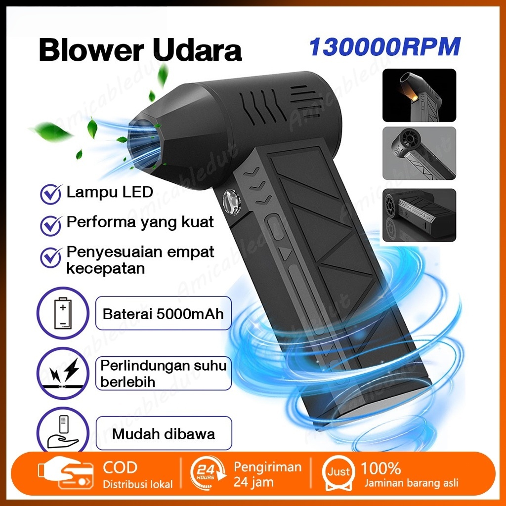 New 130000RPM Turbofan/Mini Jet Fan Turbo/Power Jet Fan/Powerful Brushless Motor Dust Removal/Violen