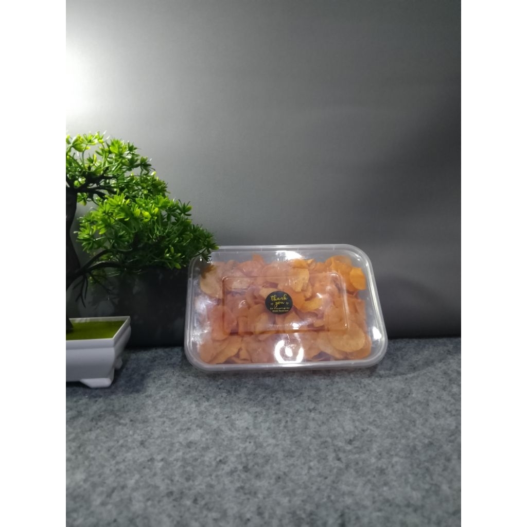 

Keripik singkong kriuk rasa balado pedas kemasan 150gr