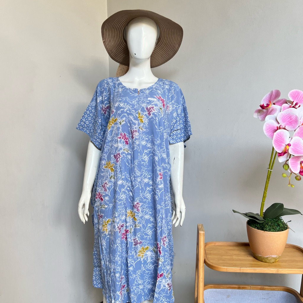 Daster Lowo Encim Sakura Batik Cap Pekalongan Rayon Premium Busui