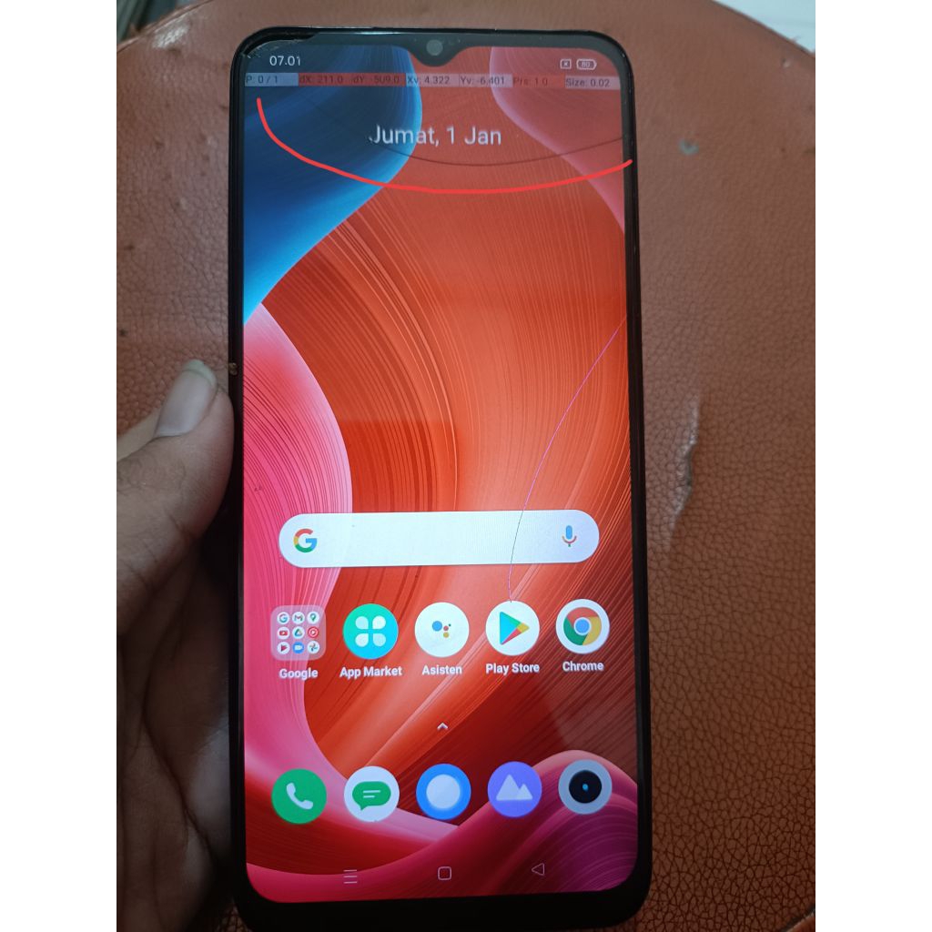 LCD copotan ORI untuk realme C11,C12,C15,C25,Narzo 20, Narzo 30A,A16,A16K
