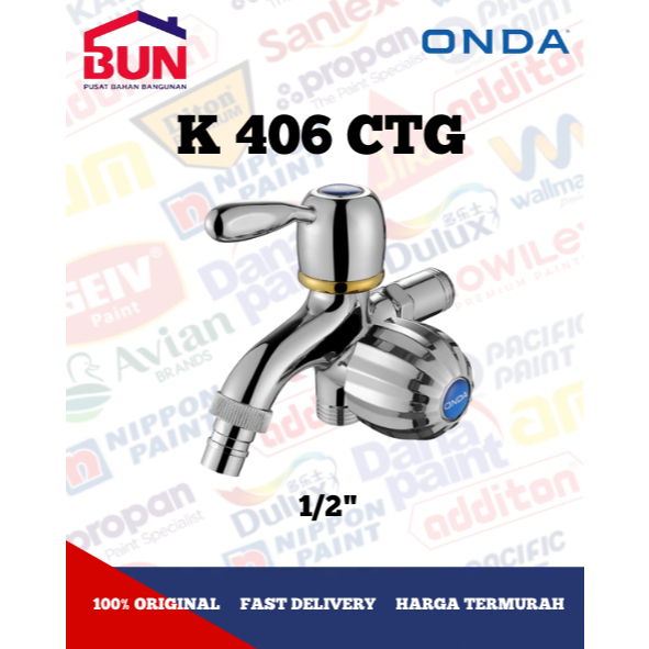 Onda Kran Cabang K 406 CTG 1/2" / Kran Cabang Onda / Kran Air Onda