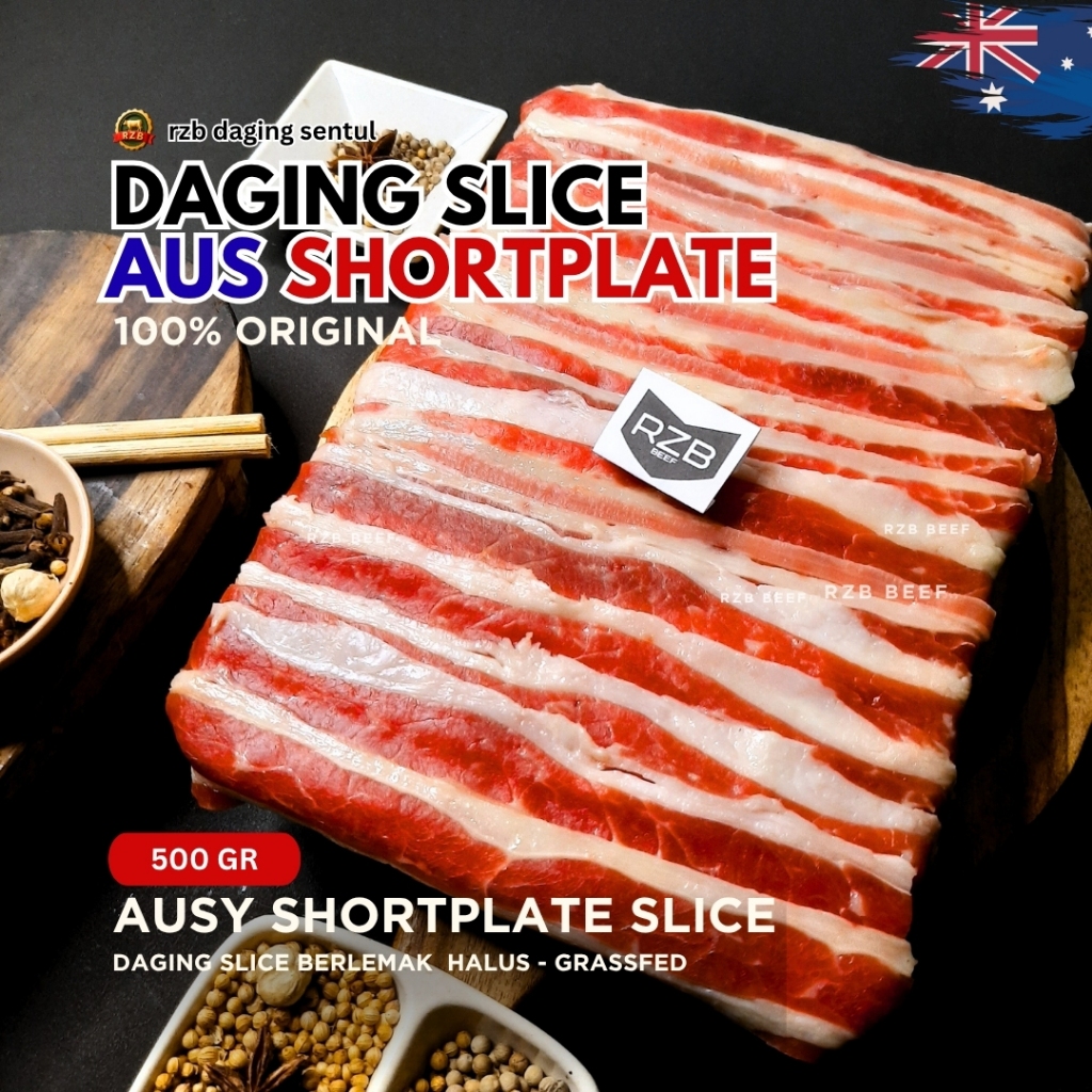 

Rzb Daging Slice Shortplate AUS Asli 100% 500gr | Beef Slice Australia 500gr | daging iris tipis