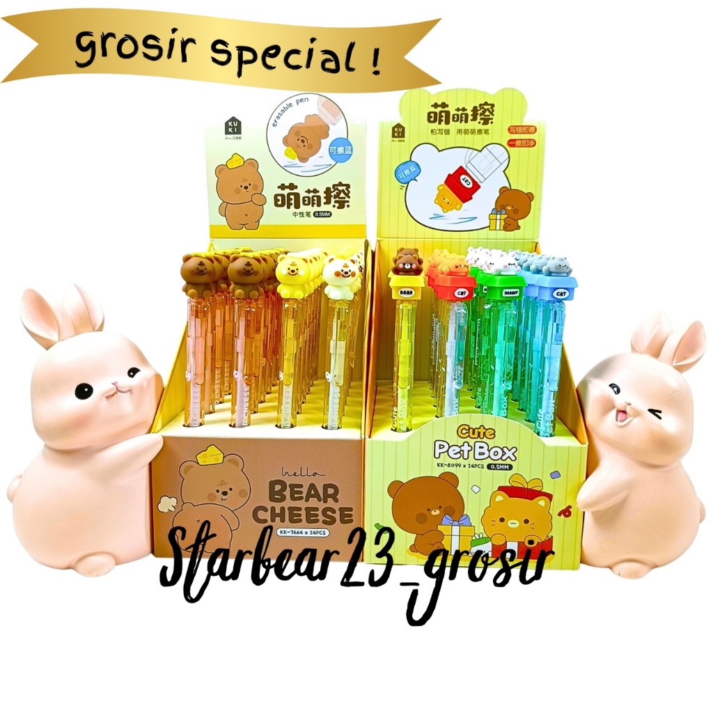 

Bolpen Erasable / Bolpen Yang Bisa Dihapus Aneka Motif Animal Kuki