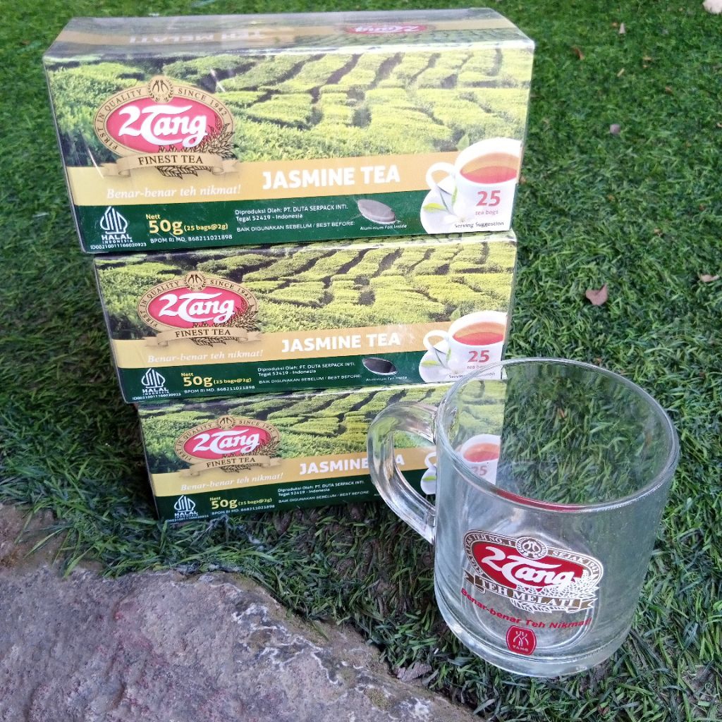 

3 pak Teh Celup 2Tang Melati @ 25 Kantong Teh Hijau Melati Wangi nya sesedap Rasanya Gratis Gelas