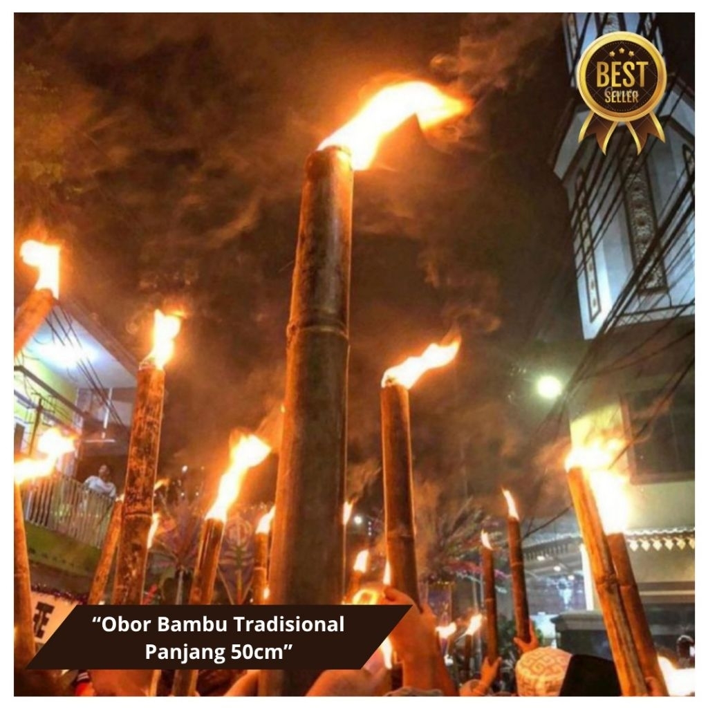 Obor Bambu Tradisional 50cm-Obor Bambu Tradisional
