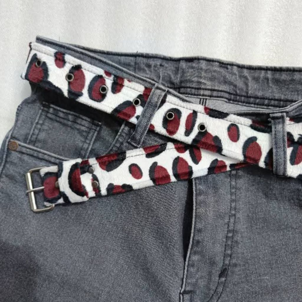 Ikat Pinggang Leopard | Belt Leopard Gesper Leopard | Sabuk Leopard Unisex Pria Wanita