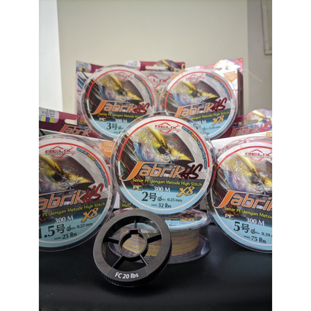 Senar PE Relix Nusantara Jabrik HS X8 100m 300m 0.8 1 1.5 2 2.5 3 5 benang pancing kuat dan berkuali