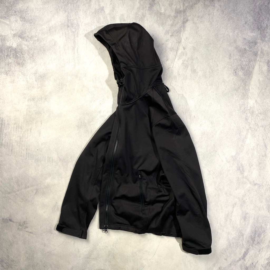 Uniqlo Dark Grey Softshell Jacket Windproof & Water Repellent Casual Harrington Work Jacket Outdoor