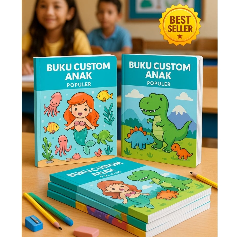 

Buku Tulis Sekolah Anak | Free Cetak Nama Eksklusif Di Sampul Buku | Ukuran Buku A5+ Pas Untuk Tas Sekolah Anak