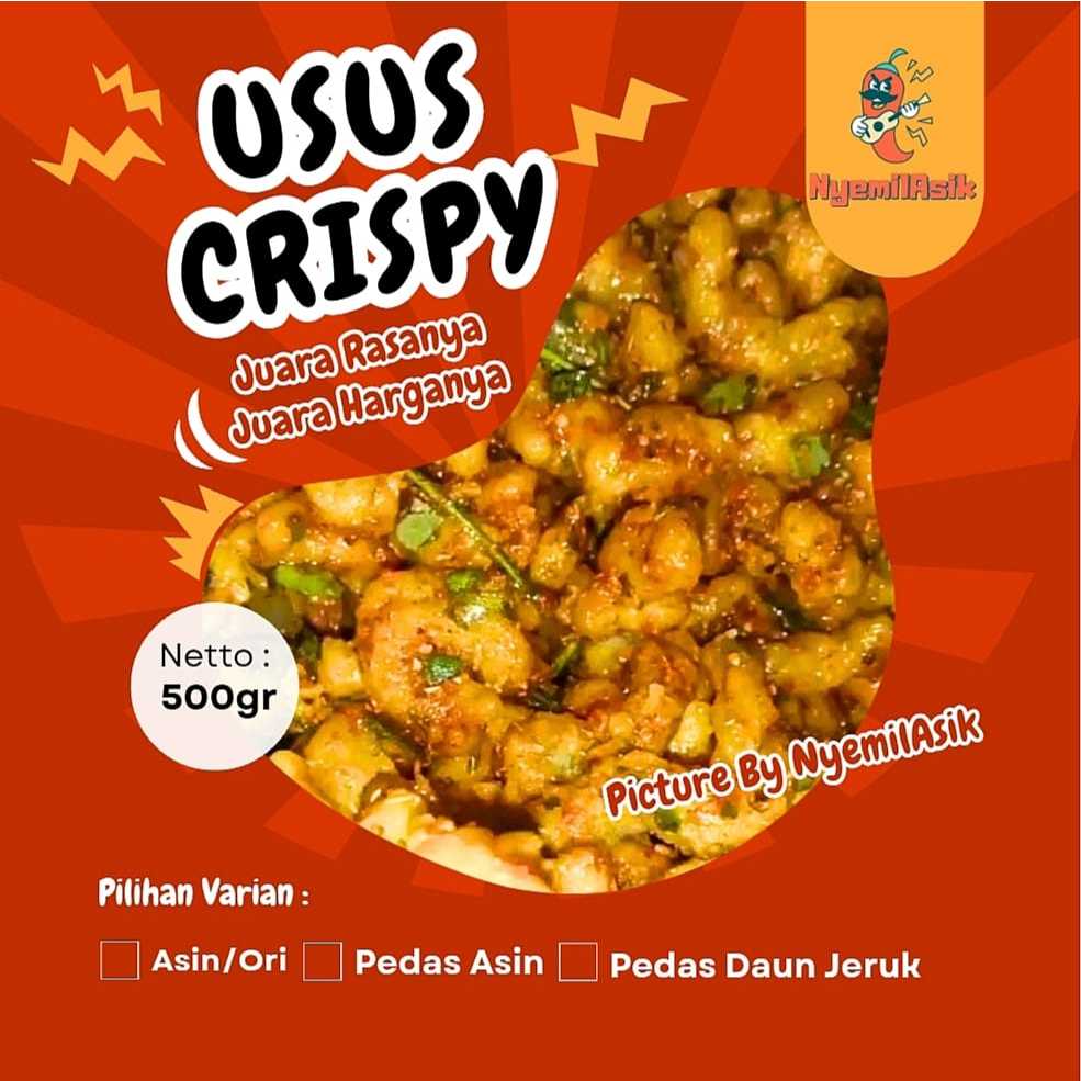 

Usus Ayam Crispy Pedas Daun Jeruk 1/2 KG