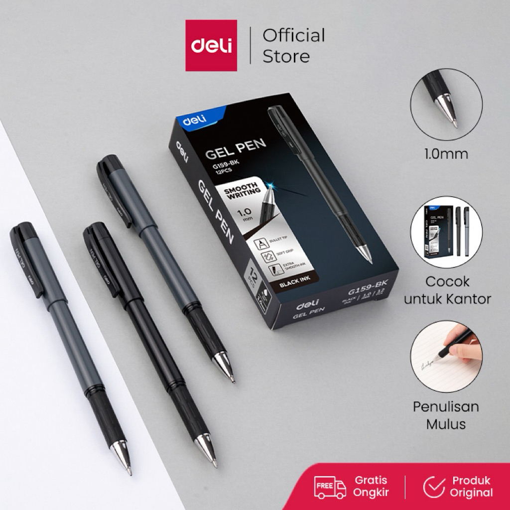 

Miniso x Deli Pen Ballpoint Sign 1.0mm G159-BK / pulpen alat tulis pena