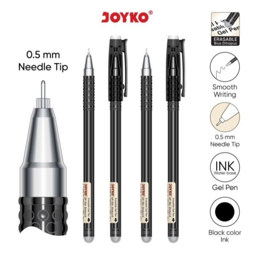 

Erasable Gel Pen pulpen Pena Bisa di hapus Joyko GP-354 Shokyo 8 0.5mm